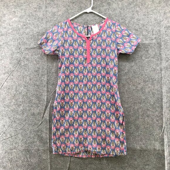 Max Girls 11-12 Years Kaftan Dress Cotton boho Print Multicolor Summer Long - Picture 2 of 12